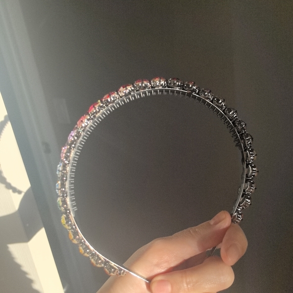 rainbow swarovski crystal headband - Picture 3 of 7